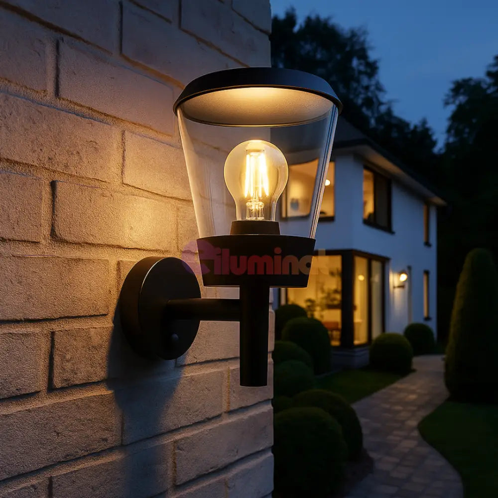 Aplica Felinar PARIS cu Senzor NEAGRA Wall Light Fixtures