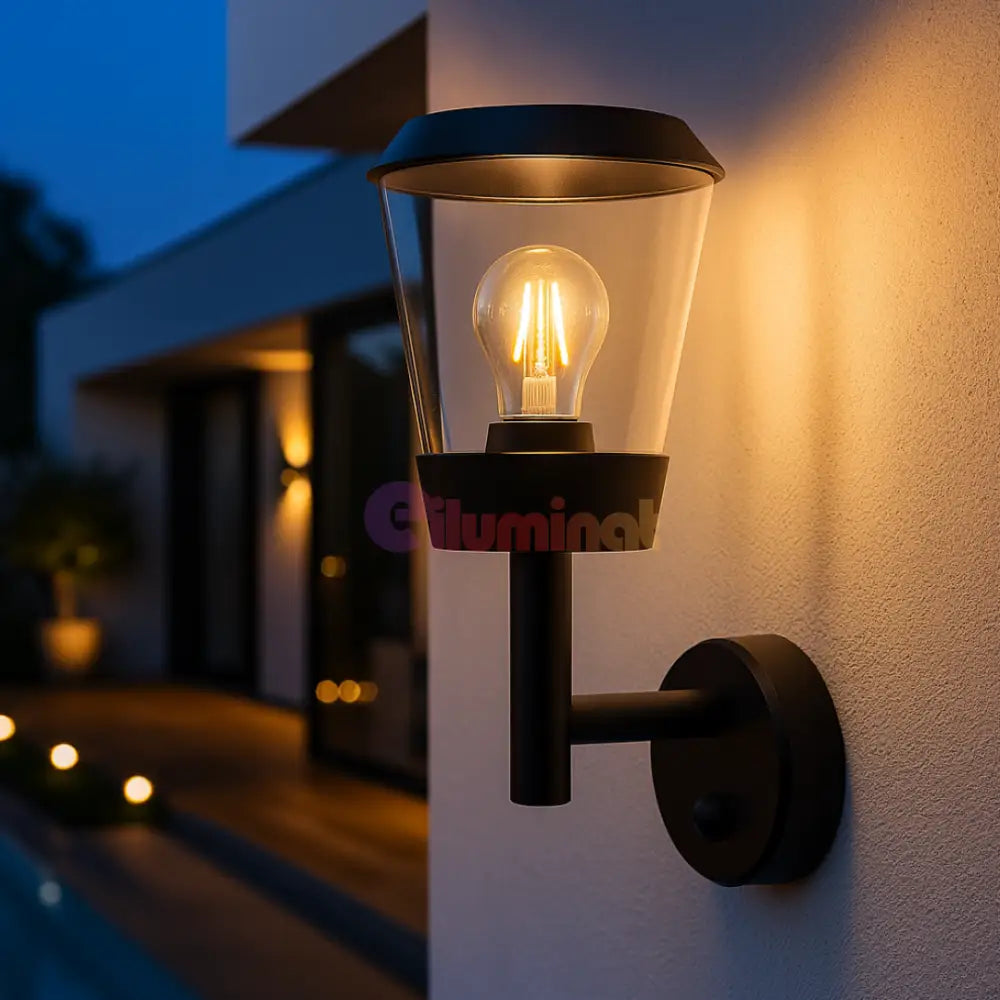 Aplica Felinar PARIS cu Senzor NEAGRA Wall Light Fixtures