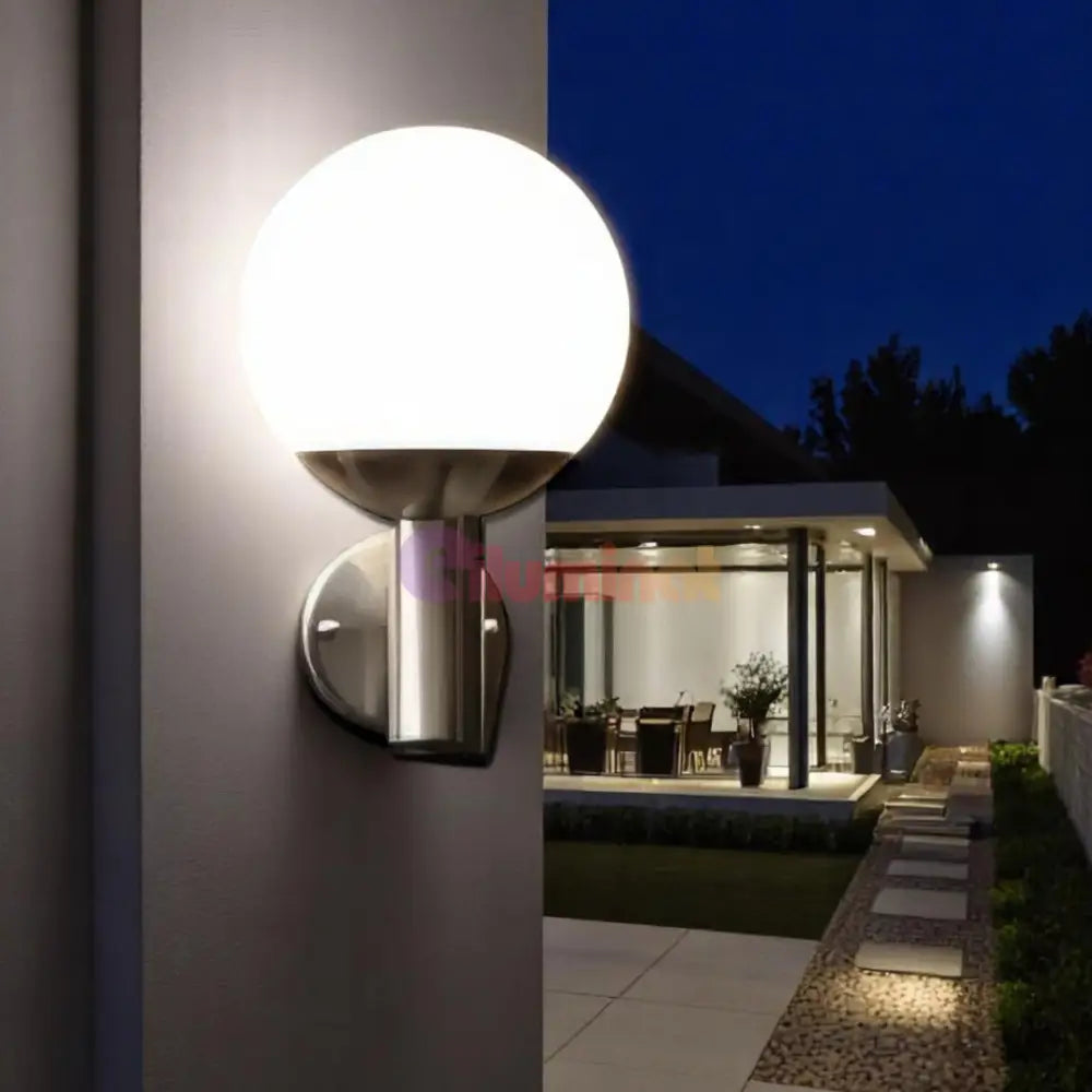 Aplica Inox De Exterior NISIA-Z LED E27 9W IP44 900265 APLICA PERETE / ARGINTIE Lighting Fixtures