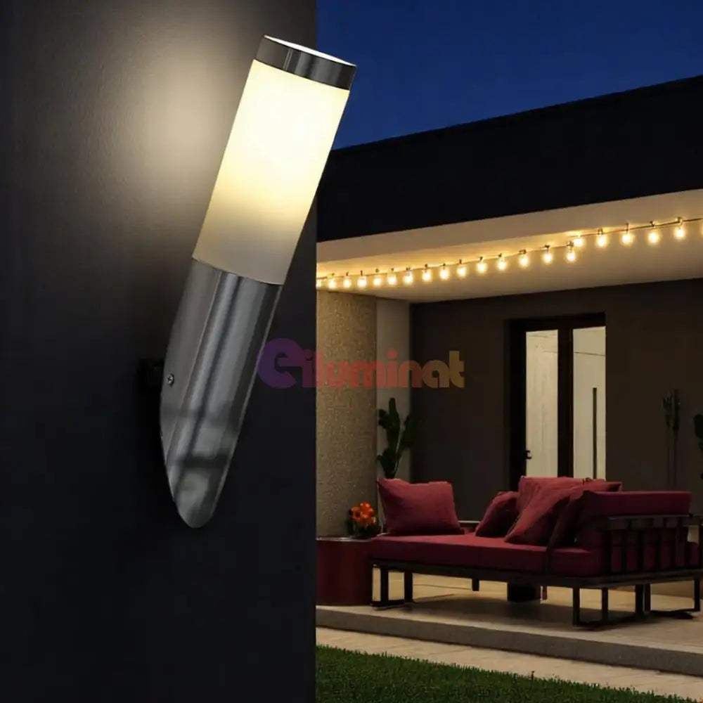 Aplica Inox HELSINKI E27 IP55 81753 APLICA PERETE / ARGINTIE Lighting Fixtures