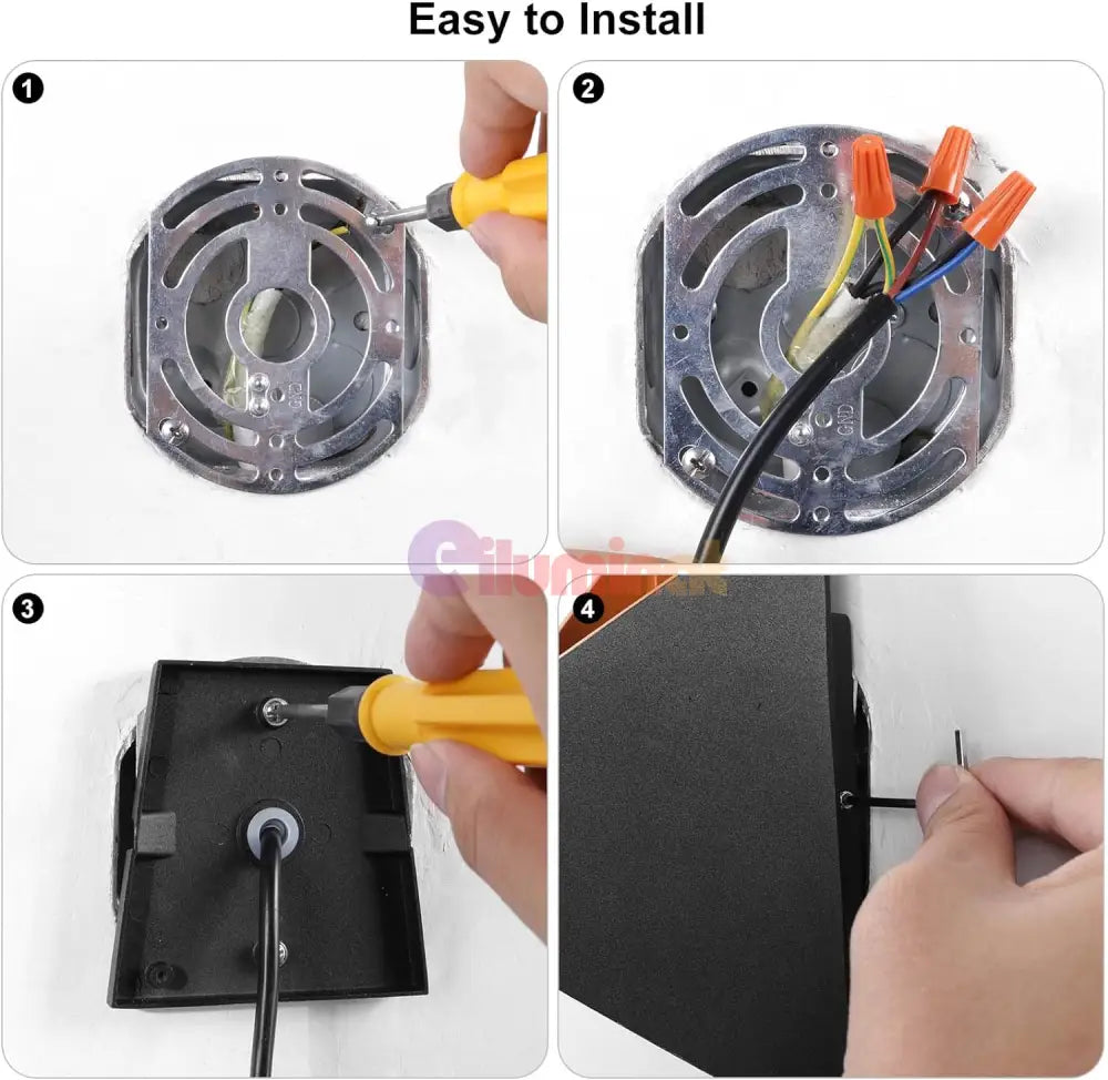 Aplica Led 10W Exterior Prisma Neagra Fy-666A/Bk + Gd Wall Light Fixtures