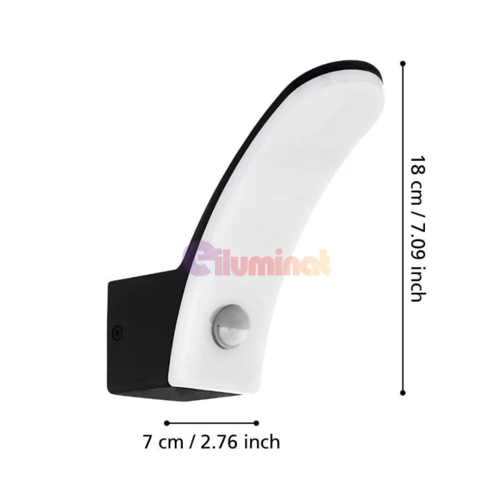 Aplica LED 11W EGLO FIUMICINO 98149 Senzor Exterior NEAGRA / ALB CALD / APLICA PERETE Wall Light Fixtures