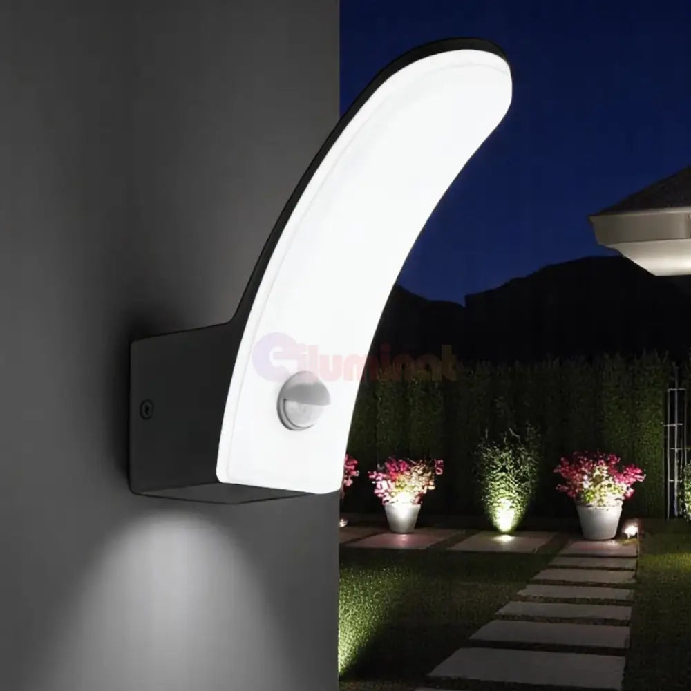 Aplica LED 11W EGLO FIUMICINO 98149 Senzor Exterior NEAGRA / ALB CALD / APLICA PERETE Wall Light Fixtures