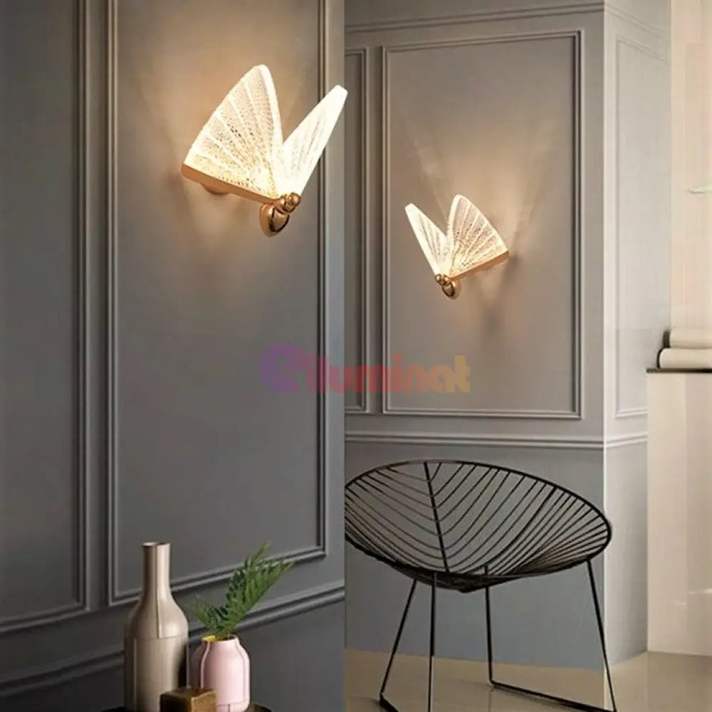 Aplica Led 12W Butterfly Gold Wall Light Fixtures