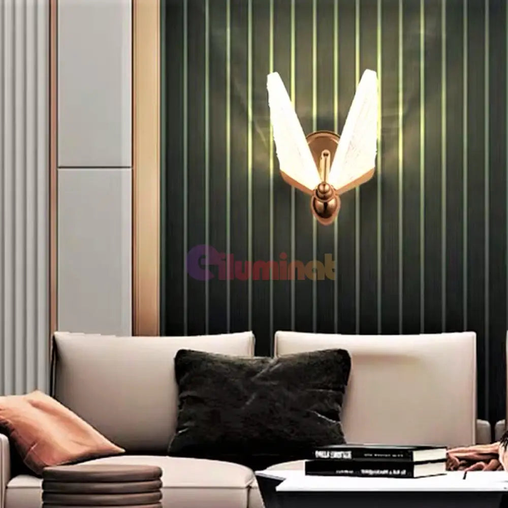 Aplica Led 12W Butterfly Gold Wall Light Fixtures