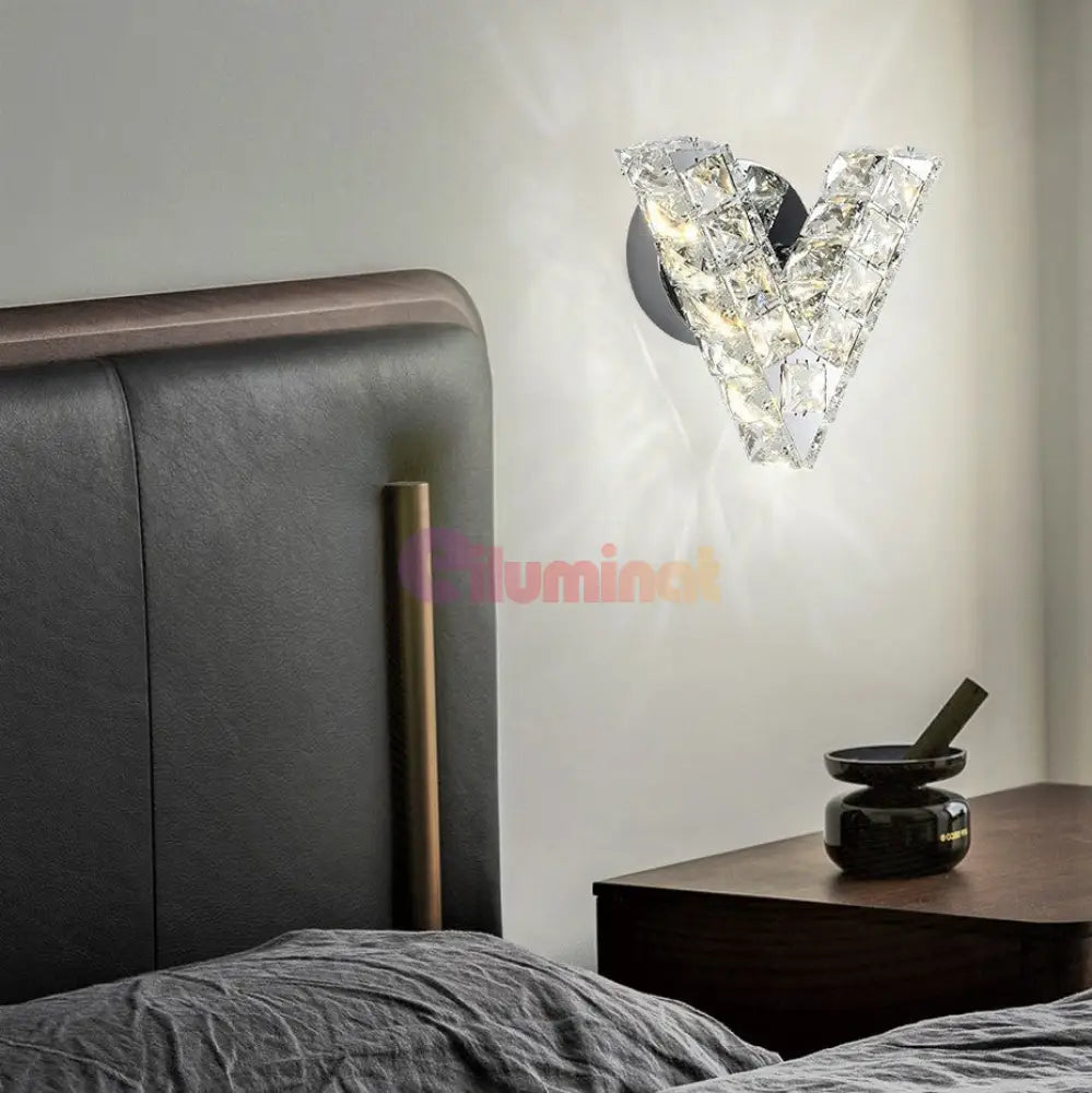 Aplica Led 12W Cristal V Shape Wall Light Fixtures