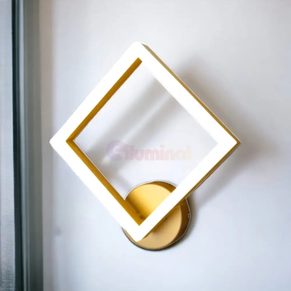 Aplica Led 15W Premium Diamond Design 3 Functii 5207 Aurie / Aplica Perete Circle Design Wall Light