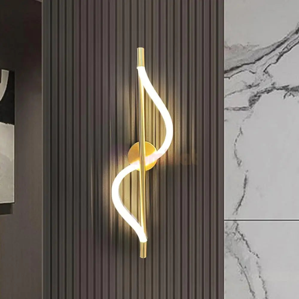 Aplica Led 16W Nordic Style Light Tube R9156/610 Gold Wall Fixtures