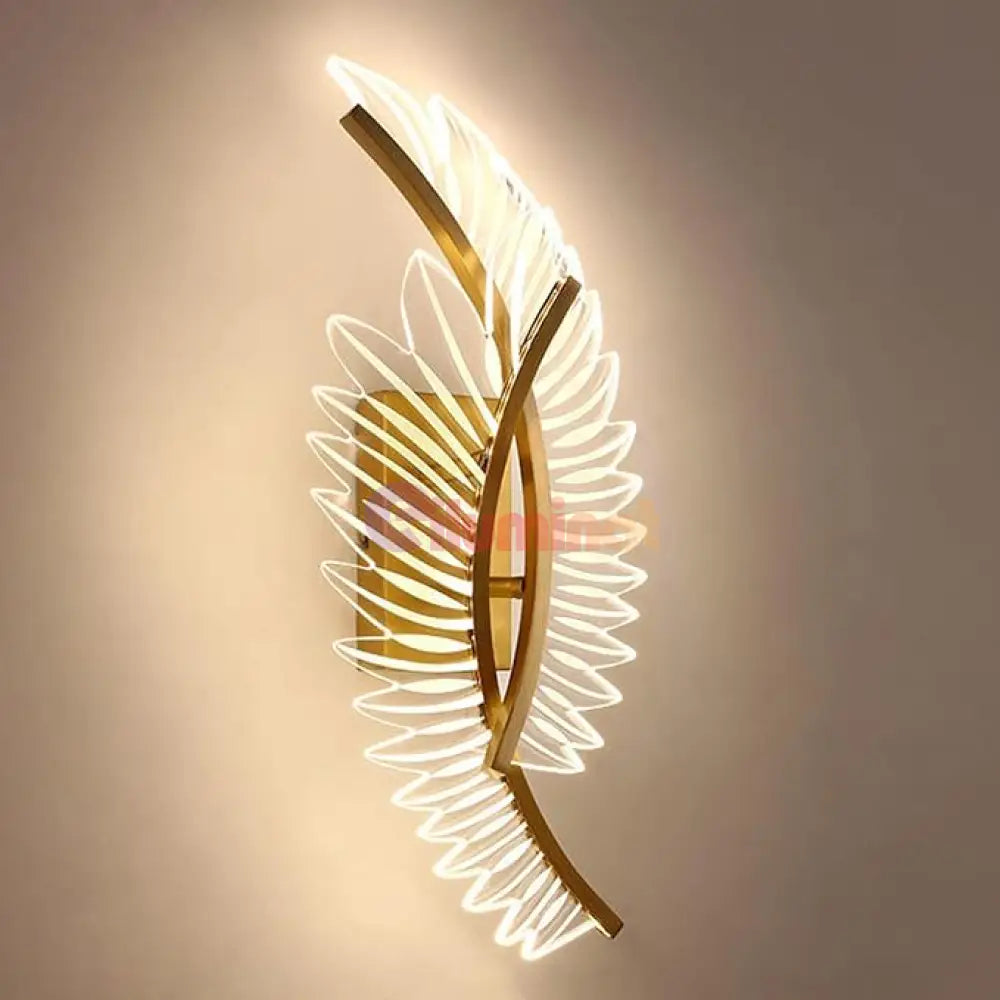 Aplica Led 18W Angel Wings Gold Echivalent 150W Wall Light Fixtures