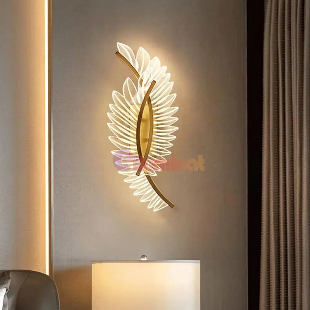 Aplica Led 18W Angel Wings Gold Echivalent 150W Wall Light Fixtures