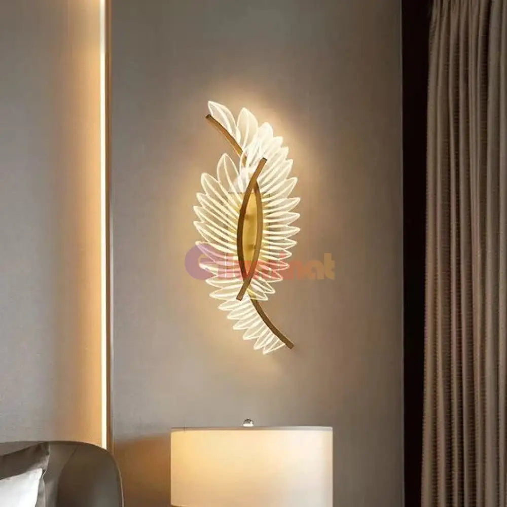 Aplica Led 18W Angel Wings Gold Echivalent 150W Wall Light Fixtures