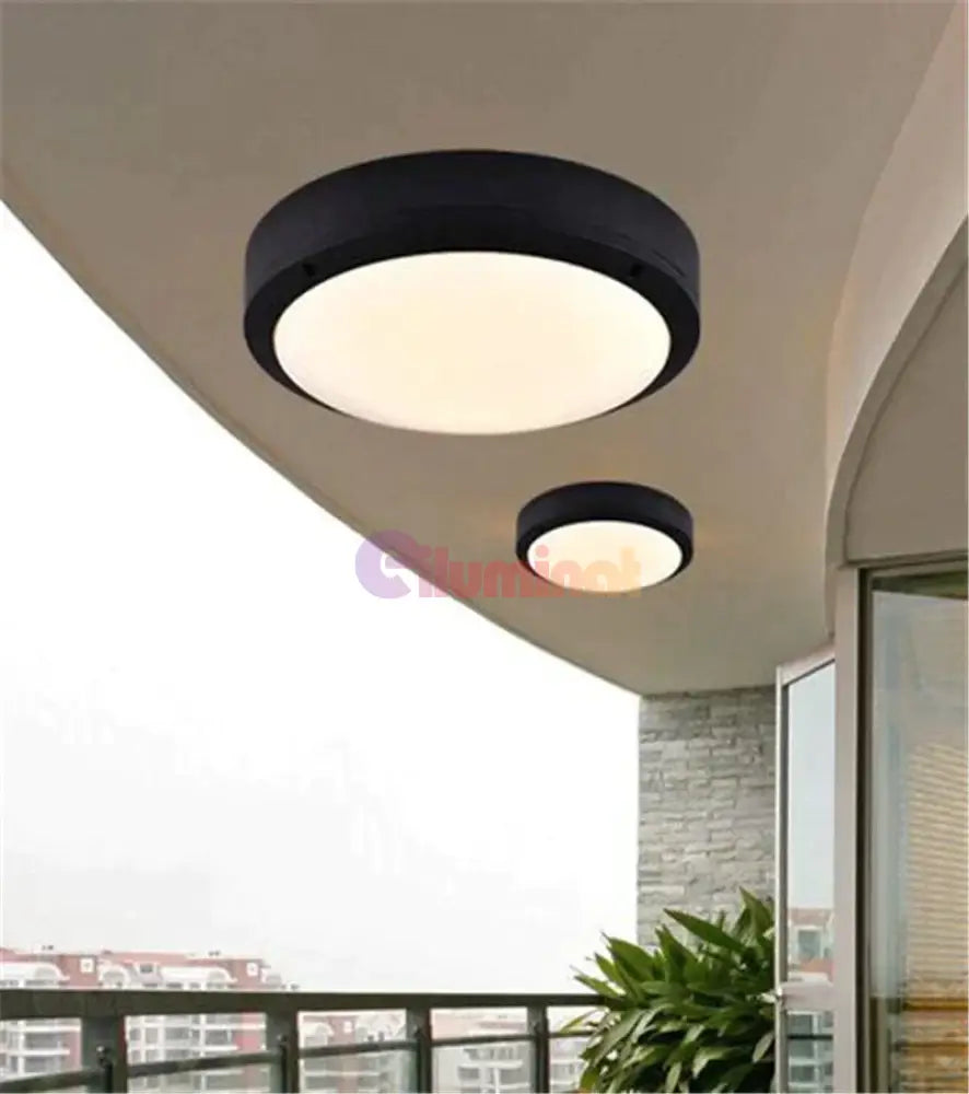 Aplica Led 18W Rotunda Bat Neagra Exterior Lighting Fixtures