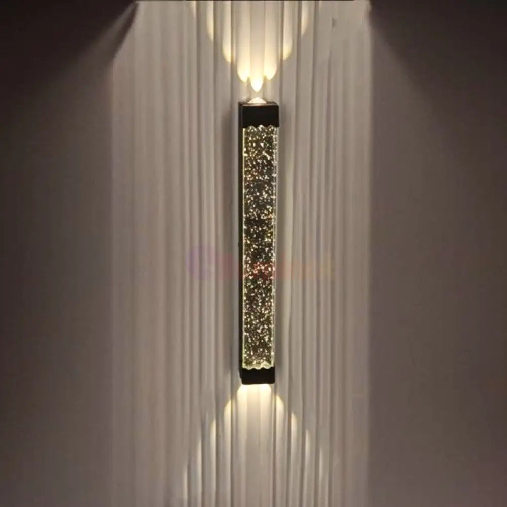 Aplica LED 20W 60cm Liniara Bubble Neagra Exterior NEAGRA / ALB CALD / 60CM Wall Light Fixtures