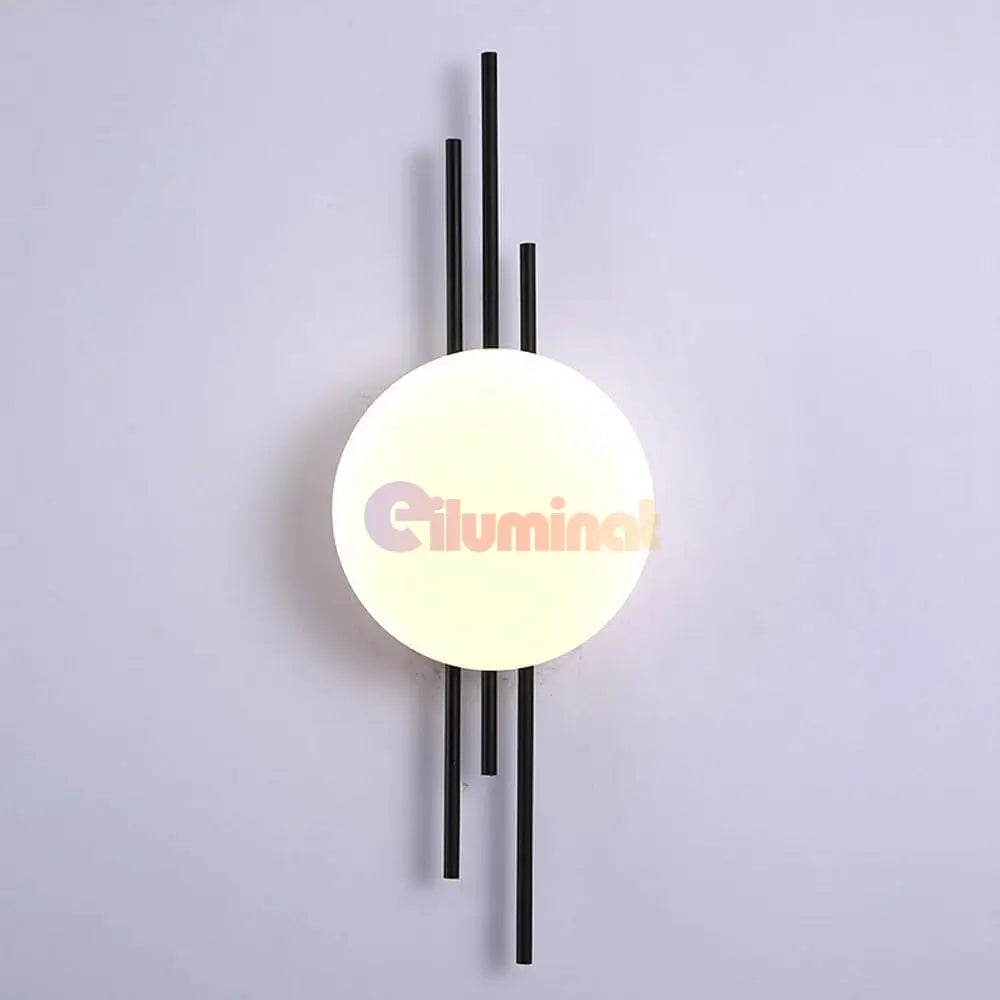 Aplica LED 20W Luxury Fine Lines Black NEAGRA / APLICA PERETE / MINIMALIST DESIGN Wall Light Fixtures