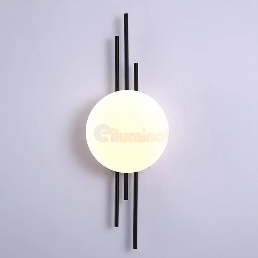 Aplica LED 20W Luxury Fine Lines Black NEAGRA / APLICA PERETE / MINIMALIST DESIGN Wall Light Fixtures