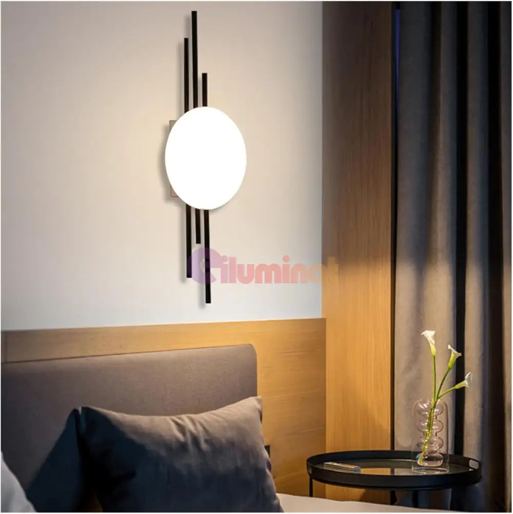 Aplica LED 20W Luxury Fine Lines Black NEAGRA / APLICA PERETE / MINIMALIST DESIGN Wall Light Fixtures