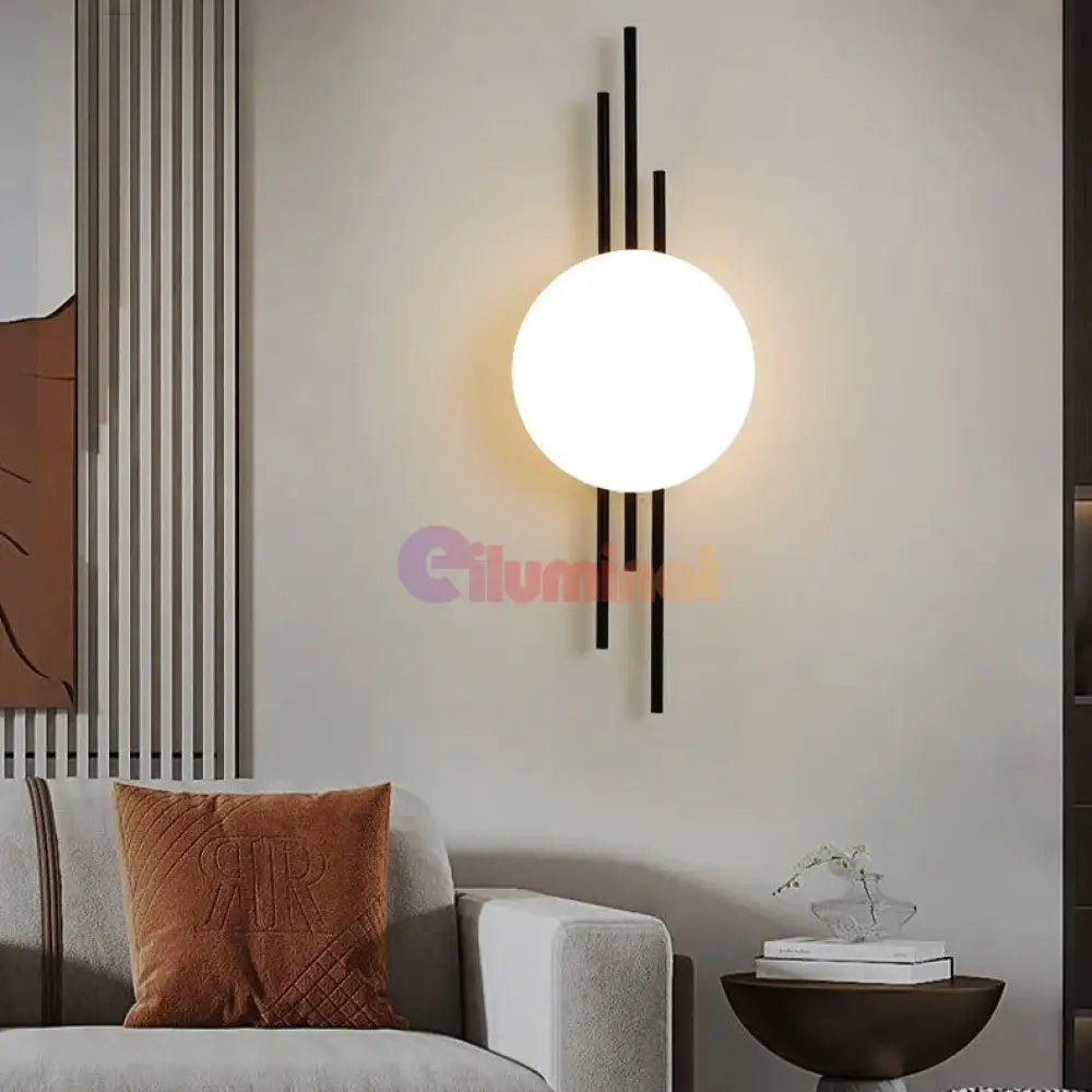 Aplica LED 20W Luxury Fine Lines Black NEAGRA / APLICA PERETE / MINIMALIST DESIGN Wall Light Fixtures