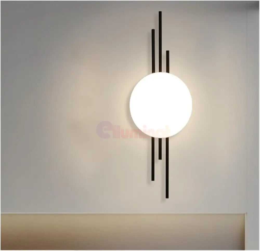 Aplica LED 20W Luxury Fine Lines Black NEAGRA / APLICA PERETE / MINIMALIST DESIGN Wall Light Fixtures
