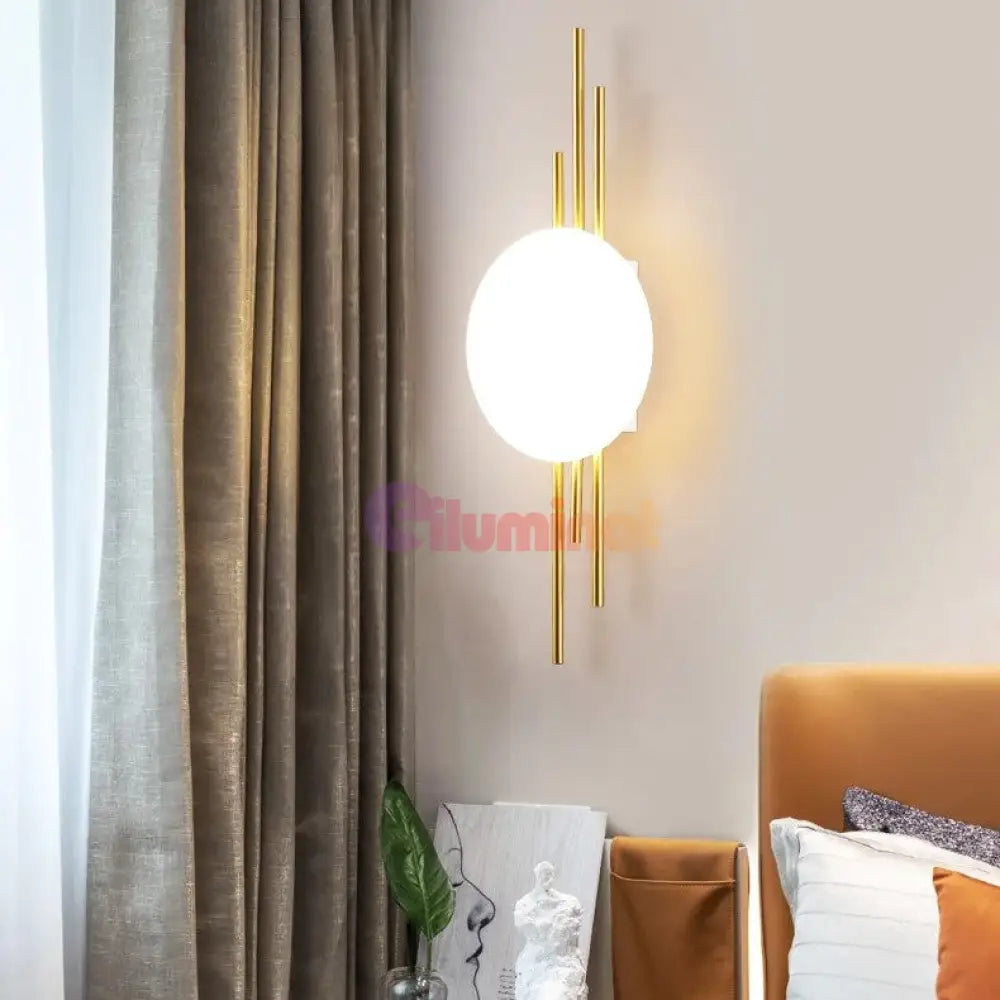 Aplica LED 20W Luxury Fine Lines Gold AURIE / APLICA PERETE / MINIMALIST DESIGN Wall Light Fixtures