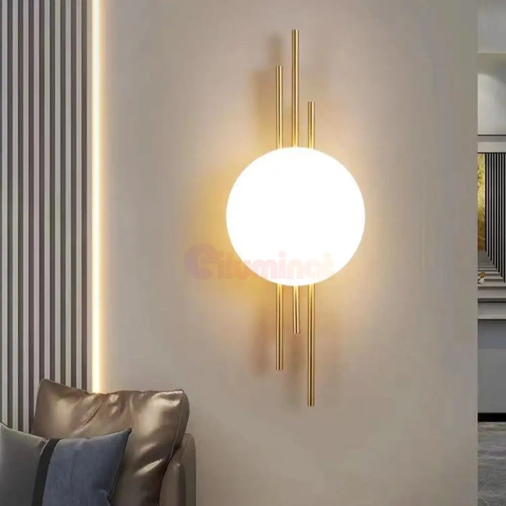 Aplica LED 20W Luxury Fine Lines Gold AURIE / APLICA PERETE / MINIMALIST DESIGN Wall Light Fixtures