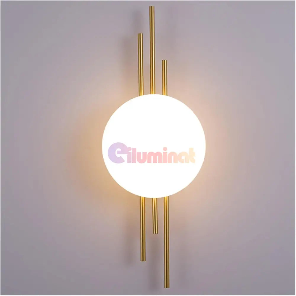 Aplica LED 20W Luxury Fine Lines Gold AURIE / APLICA PERETE / MINIMALIST DESIGN Wall Light Fixtures