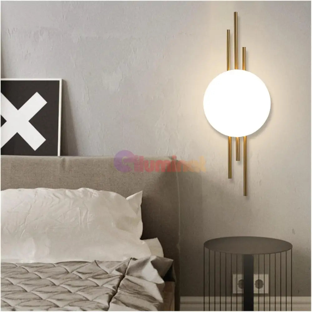 Aplica LED 20W Luxury Fine Lines Gold AURIE / APLICA PERETE / MINIMALIST DESIGN Wall Light Fixtures