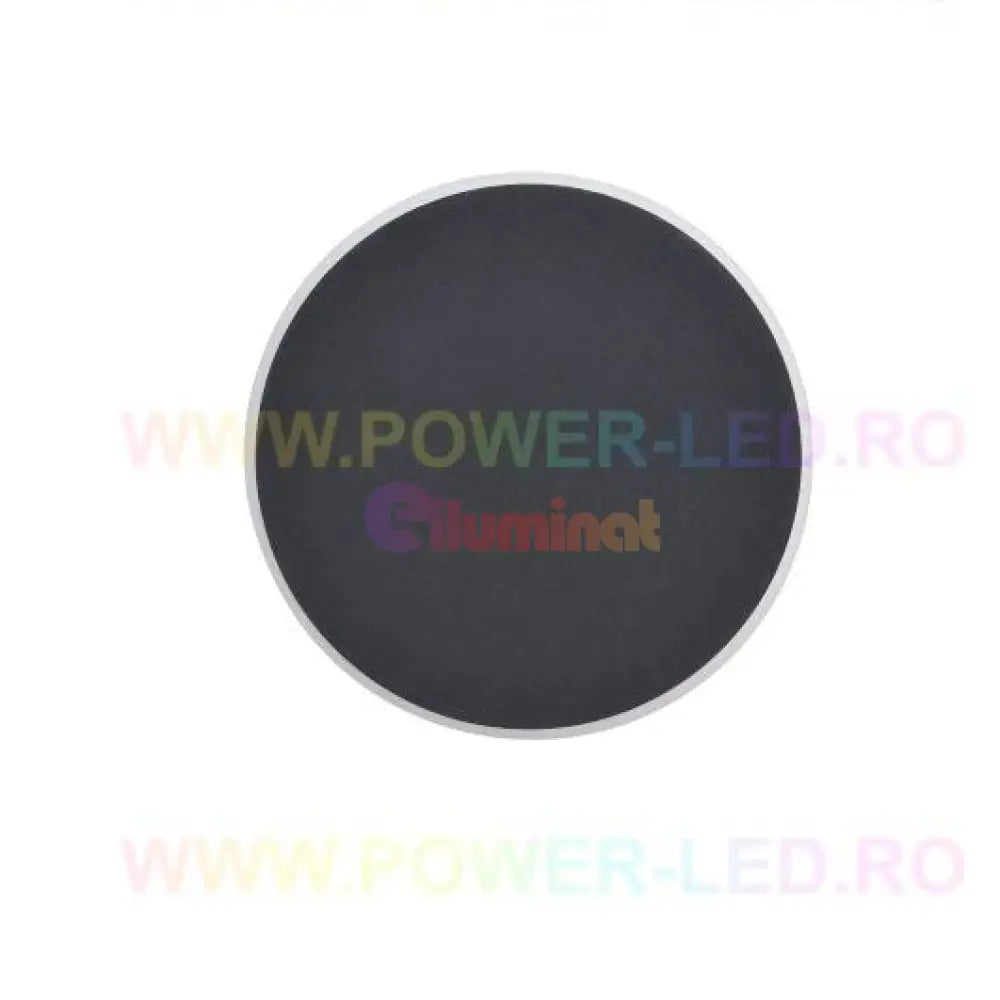 Aplica Led 22W 20Cm Rotunda Neagra Cu Control Tactil
