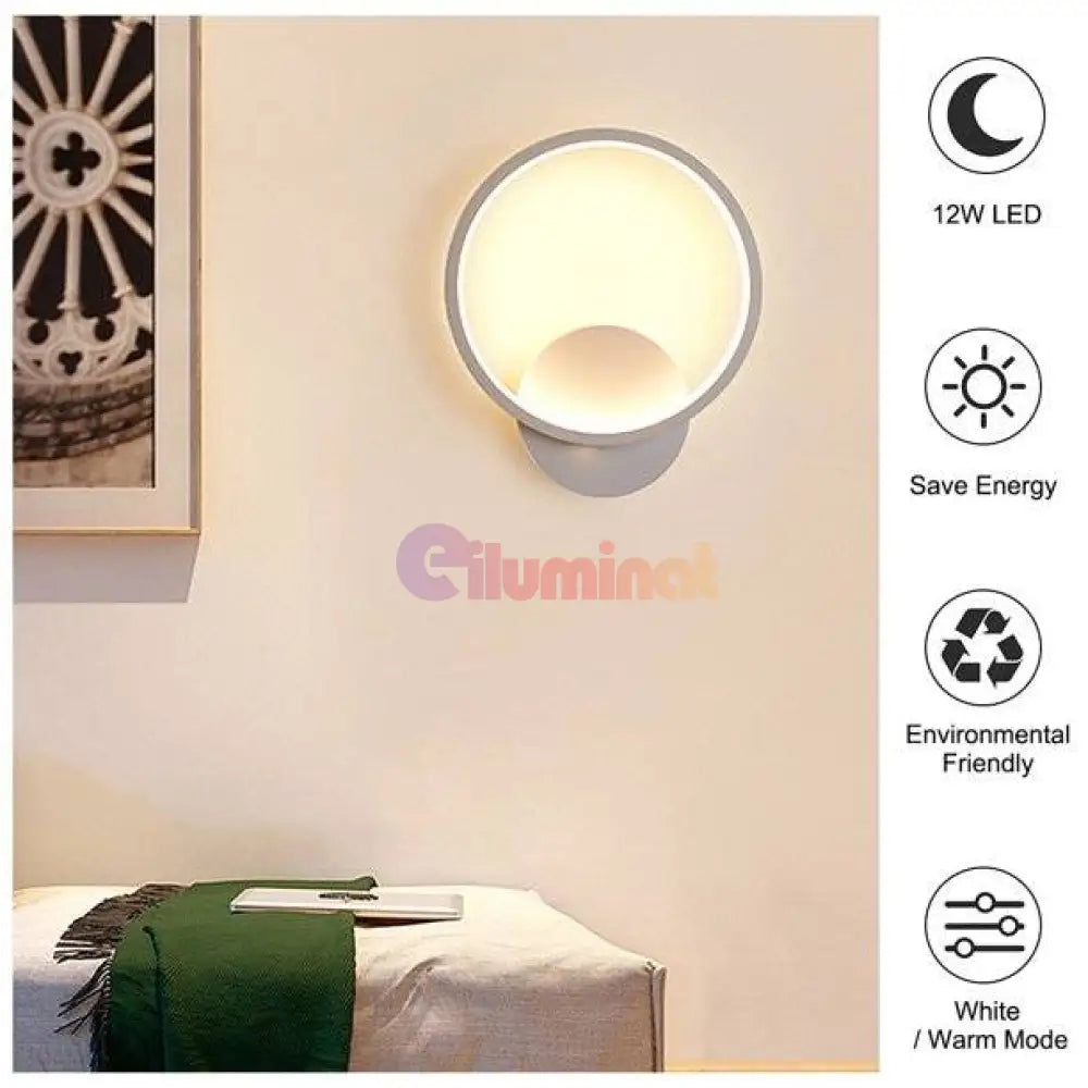 Aplica Led 28W Round Alba Slim 3 Functii Wall Light Fixtures