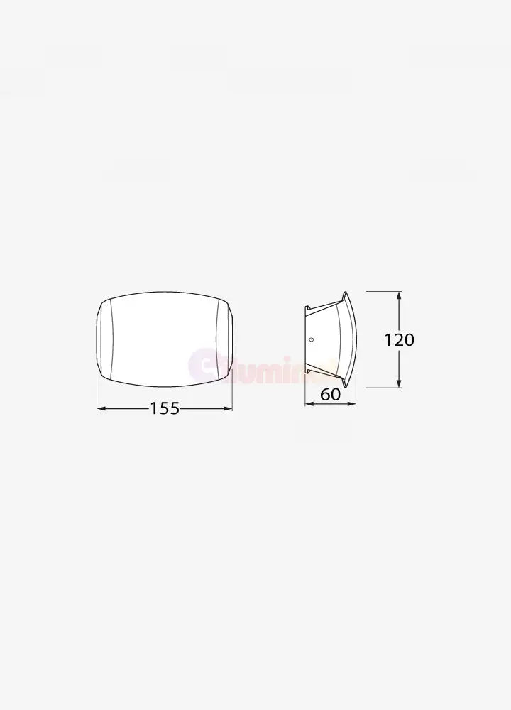 Aplica Led 3.2W Cct Abram Exterior Neagra Fumagalli Exterior Wall Light Fixture