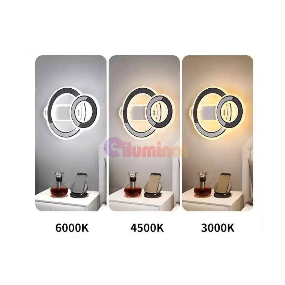 Aplica Led 38W Rings Alb + Gri C3919 Lighting Fixtures