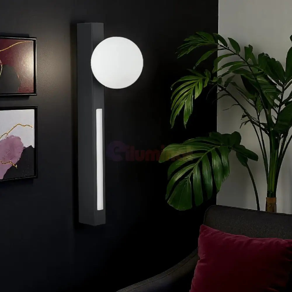 Aplica de Perete LED 6W + 1xG9 NEAGRA / APLICA PERETE Wall Light Fixtures