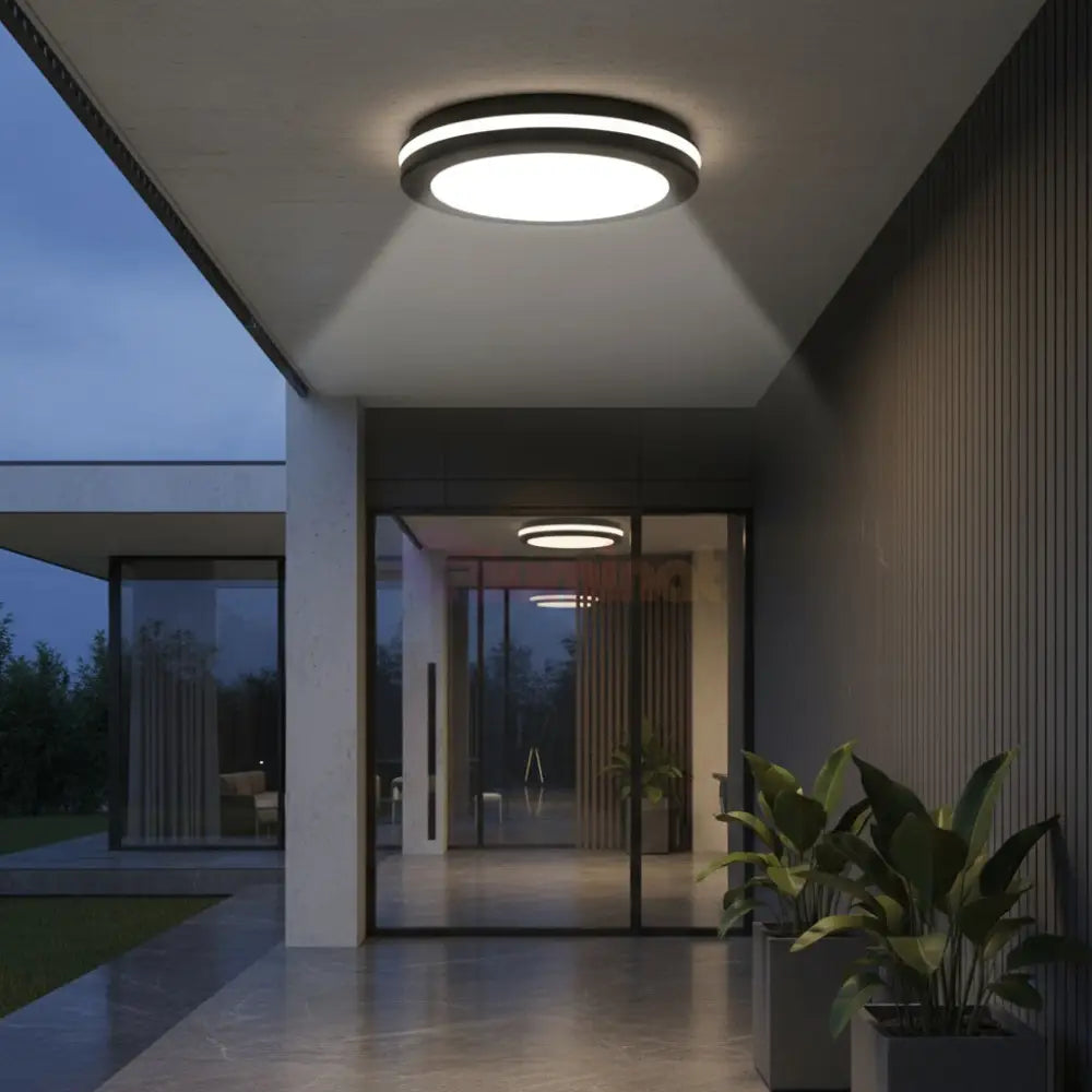 Aplica LED 40W Rotunda Miraq Neagra Exterior Lighting Fixtures