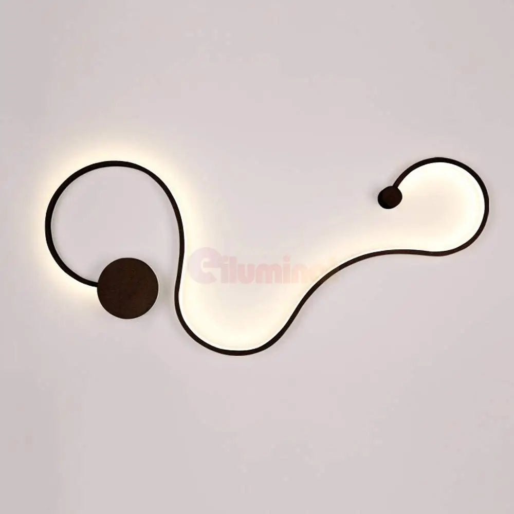 Aplica Led 60W 89Cm Gamora Black Wall Light Fixtures