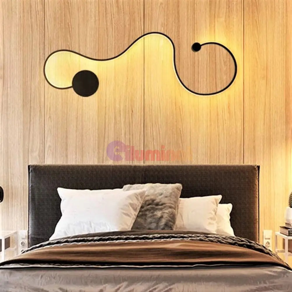 Aplica Led 60W 89Cm Gamora Black Wall Light Fixtures