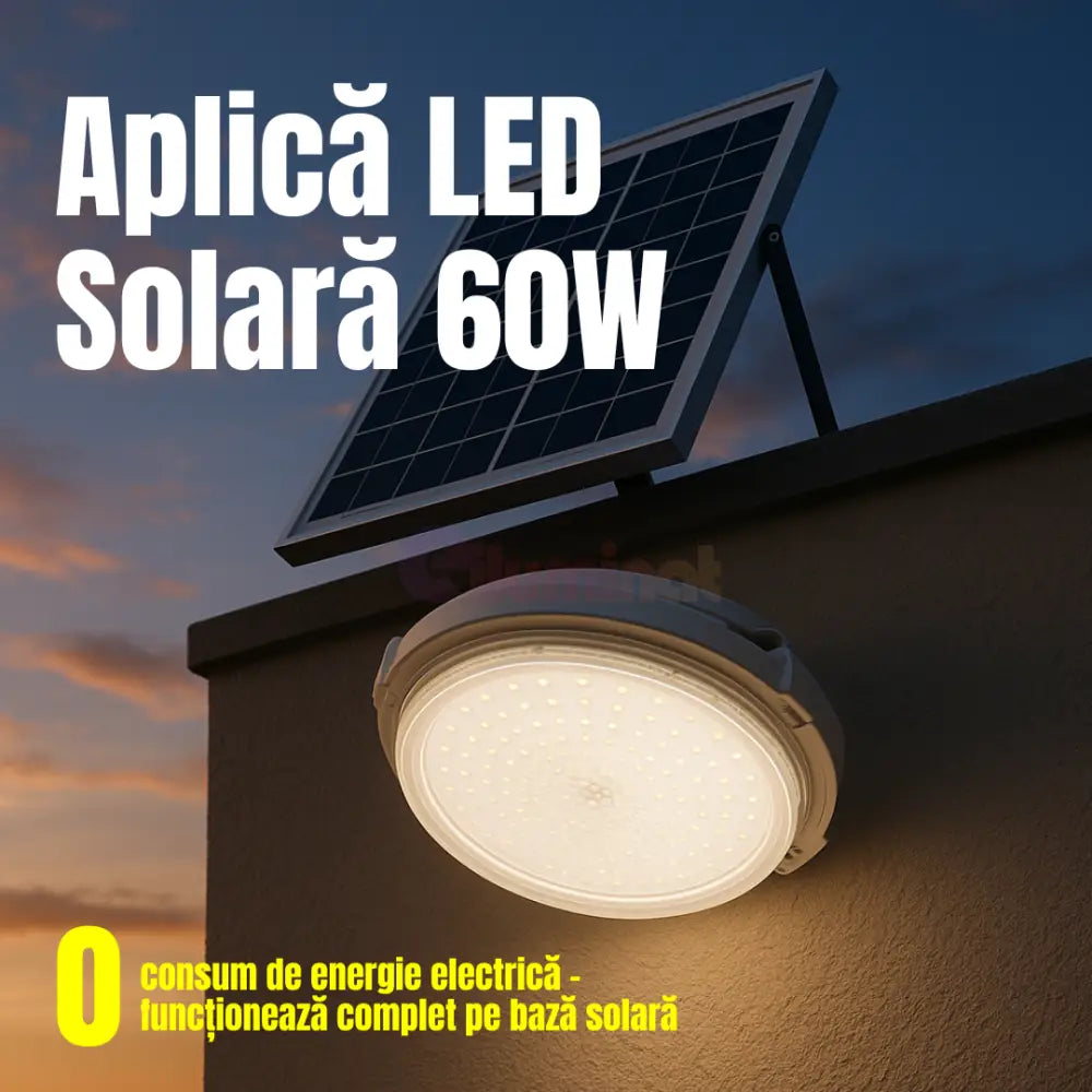 Aplica LED solara 60W cu Telecomanda 🔆 APLICA SOLARA / ALBA Wall Light Fixtures