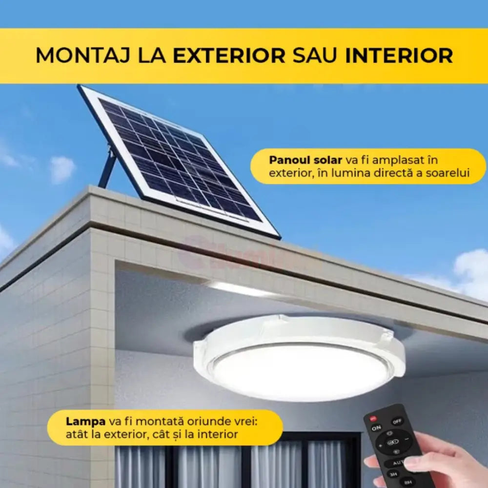 Aplica LED solara 60W cu Telecomanda 🔆 APLICA SOLARA / ALBA Wall Light Fixtures