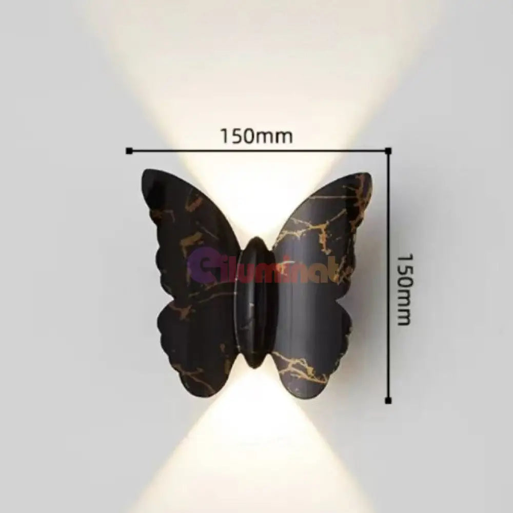 Aplica Led 6W Exterior Butterfly Black C207Bk Wall Light Fixtures