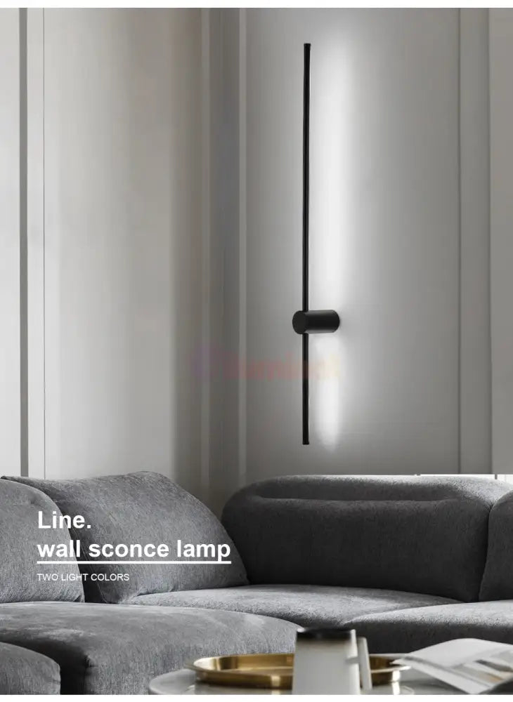 Aplica Led Alpine 12W 60Cm Black Wall Light Fixtures