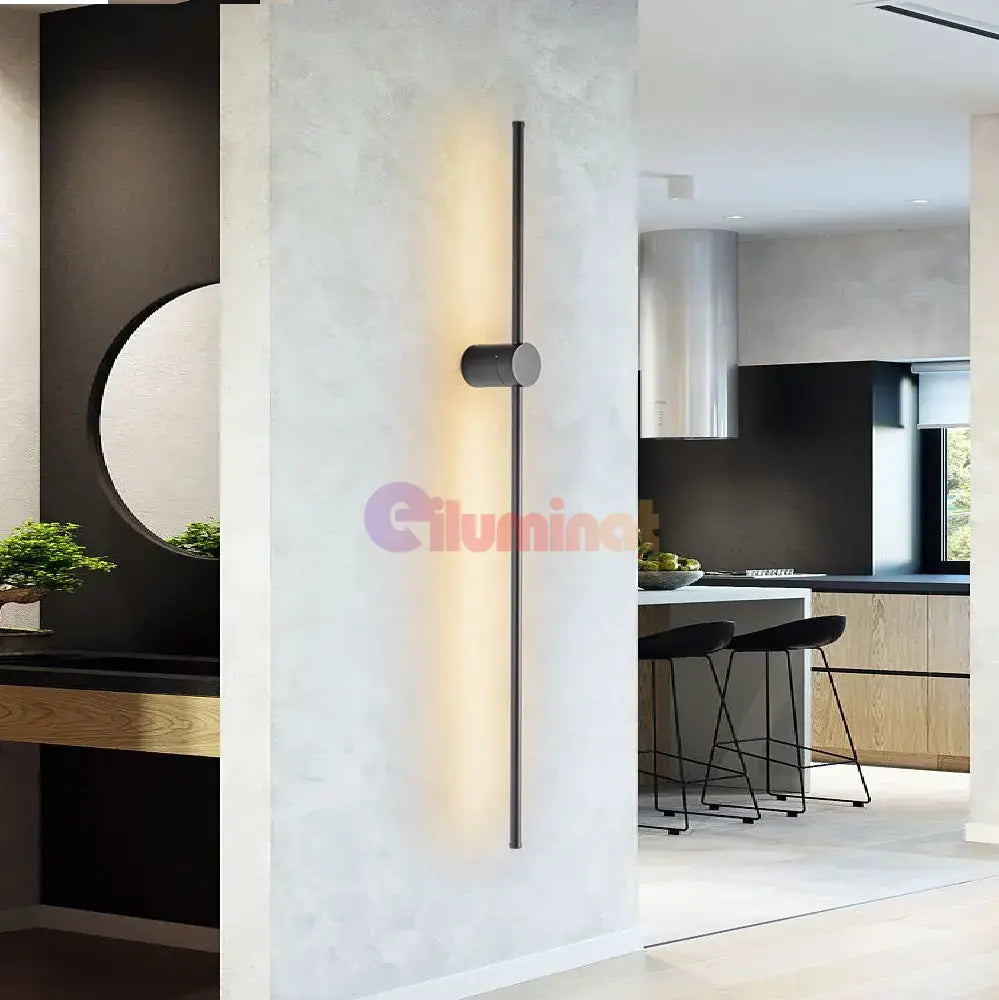 Aplica Led Alpine 26W 80Cm Black Wall Light Fixtures