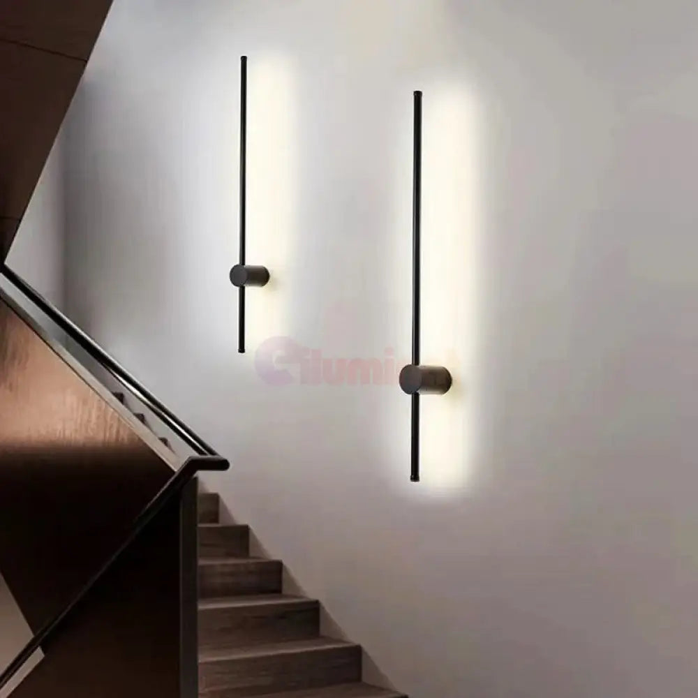 Aplica Led Alpine 26W 80Cm Black Wall Light Fixtures