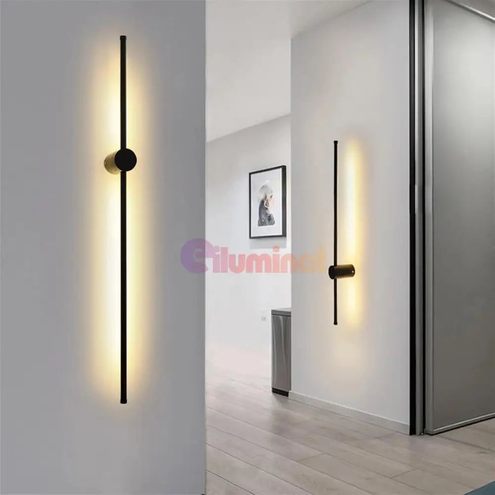 Aplica Led Alpine 26W 80Cm Black Wall Light Fixtures