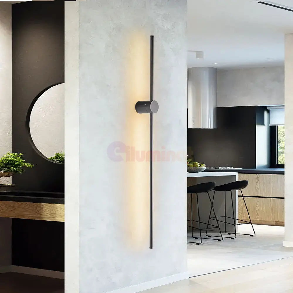 Aplica Led Alpine 26W 80Cm Black Wall Light Fixtures