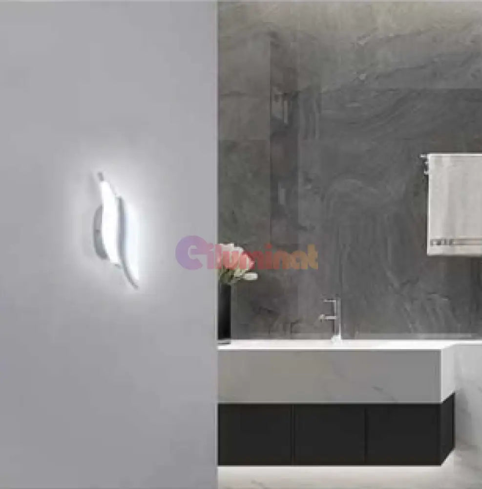 Aplica LED ASCO 8W Alba Echivalent 40W ALBA / MINIMALIST DESIGN / APLICA PERETE Wall Light Fixtures