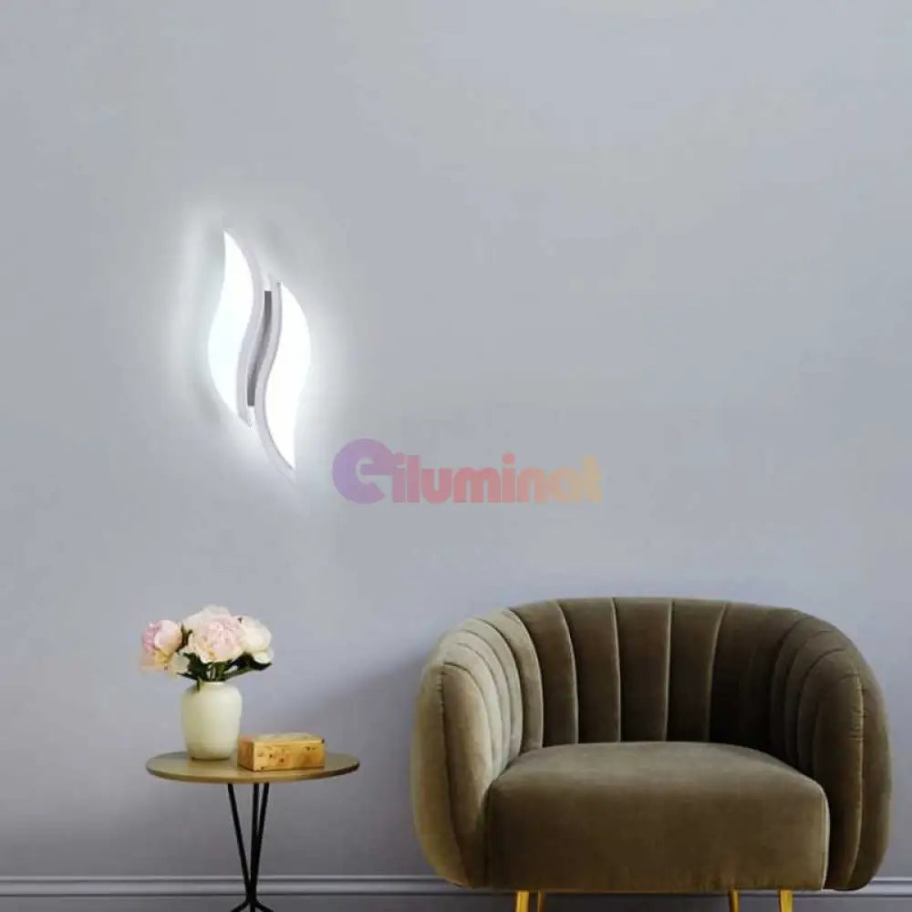 Aplica LED ASCO 8W Alba Echivalent 40W ALBA / MINIMALIST DESIGN / APLICA PERETE Wall Light Fixtures