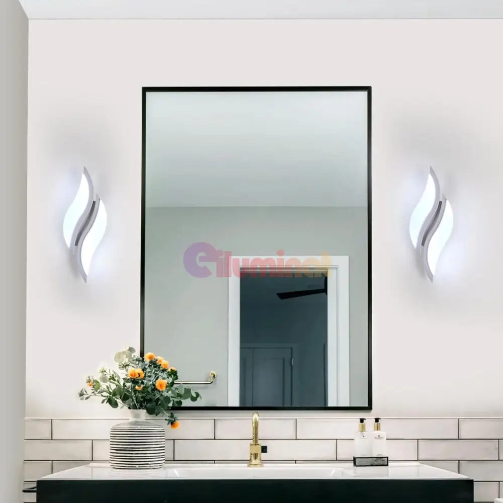 Aplica LED ASCO 8W Alba Echivalent 40W ALBA / MINIMALIST DESIGN / APLICA PERETE Wall Light Fixtures
