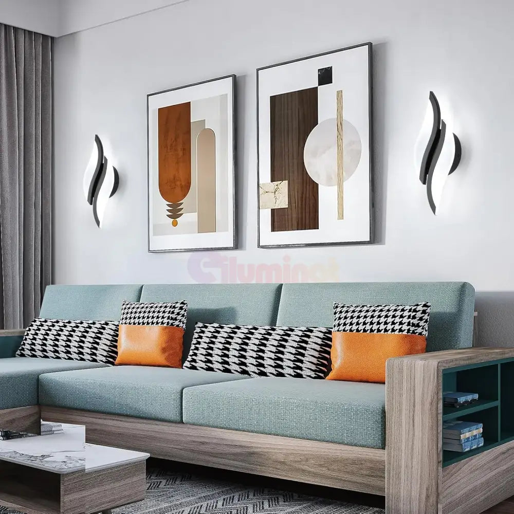 Aplica LED ASCO 8W Neagra Echivalent 40W NEAGRA / MINIMALIST DESIGN / APLICA PERETE Wall Light Fixtures