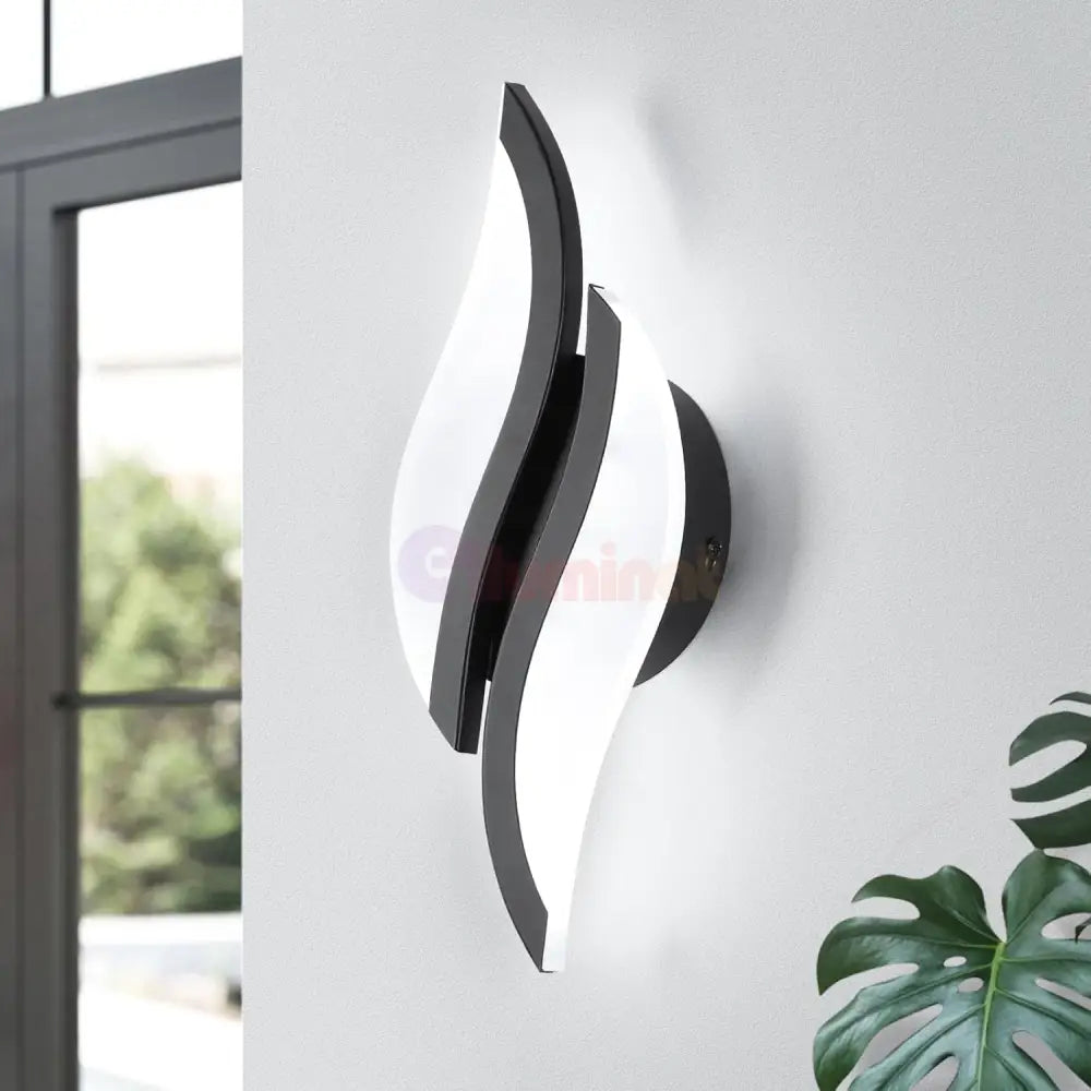 Aplica LED ASCO 8W Neagra Echivalent 40W NEAGRA / MINIMALIST DESIGN / APLICA PERETE Wall Light Fixtures
