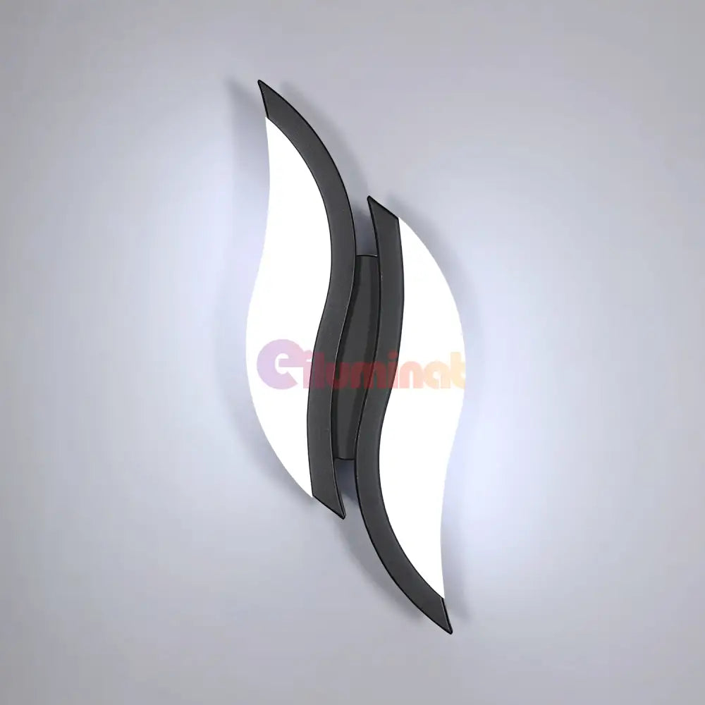 Aplica LED ASCO 8W Neagra Echivalent 40W NEAGRA / MINIMALIST DESIGN / APLICA PERETE Wall Light Fixtures