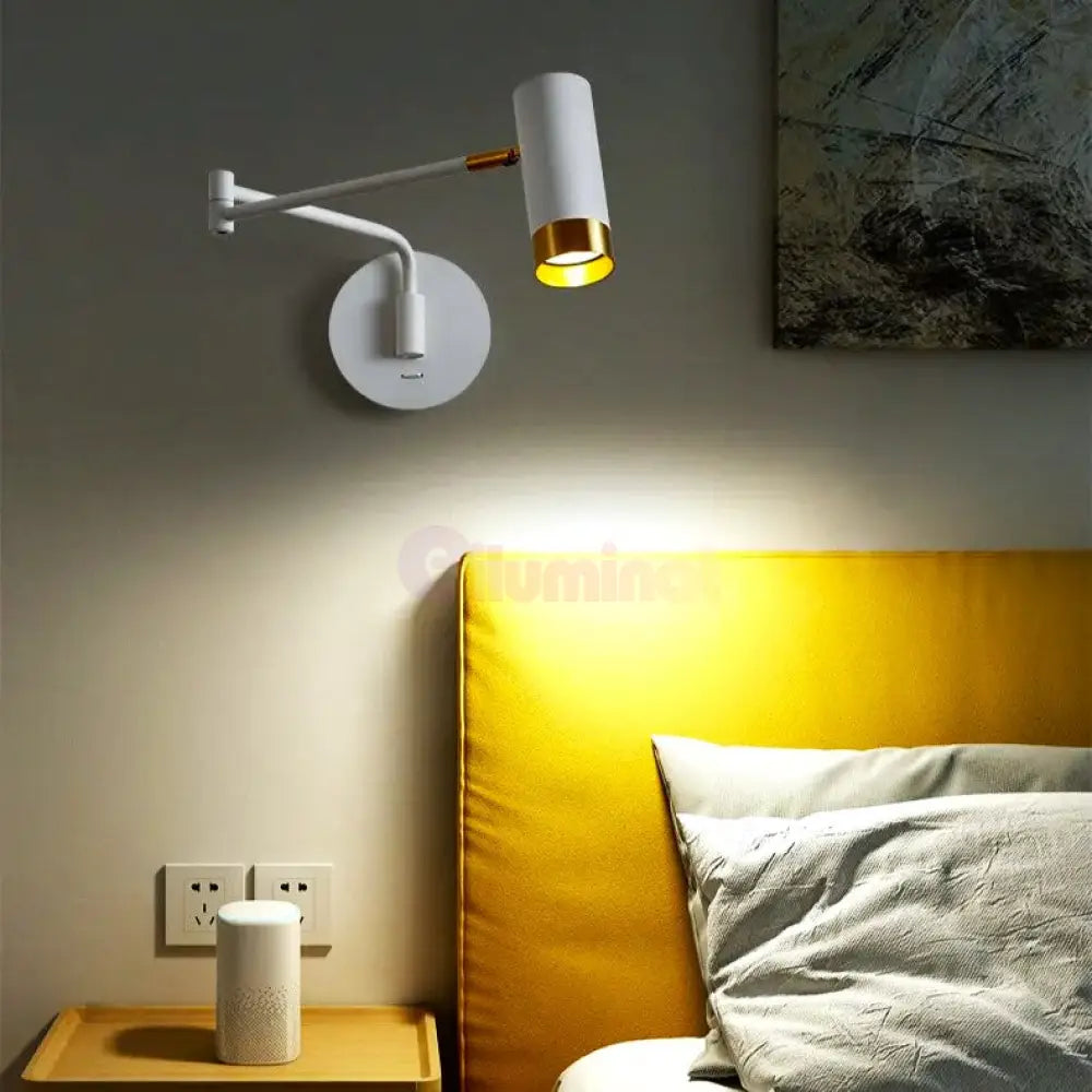 Aplica Led Avani Reglabila Alb + Auriu Wall Light Fixtures