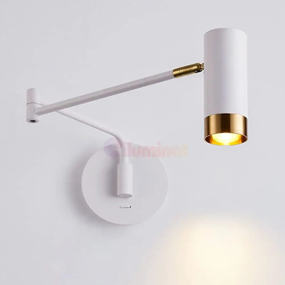Aplica Led Avani Reglabila Alb + Auriu Wall Light Fixtures